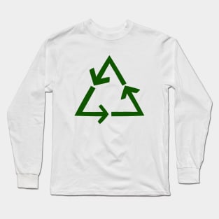 Recycling green triangle Long Sleeve T-Shirt